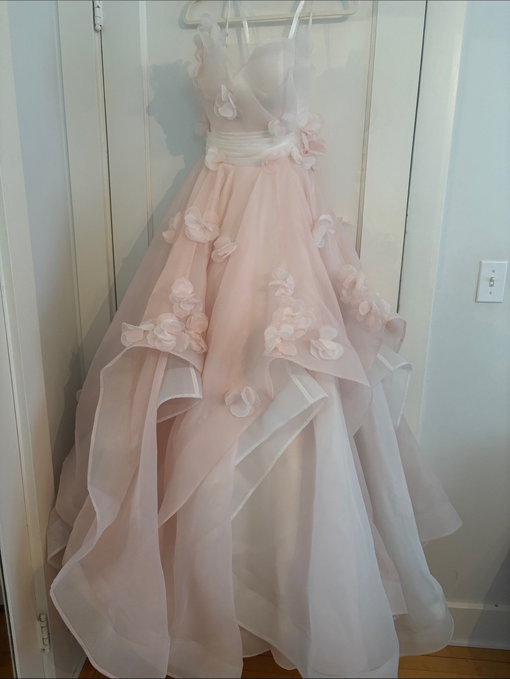 Terani Couture Ivory Strapless Tulle Ballgown